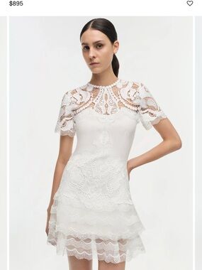 Jonathan Simkhai White Lace Mini Dress